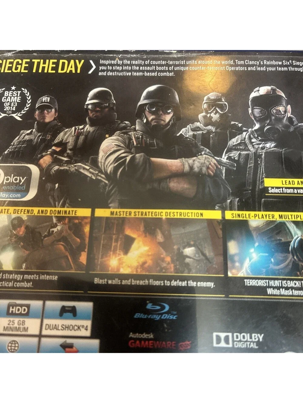 Tom Clancy's Rainbow Six Siege - Sony PlayStation 4,Rated Mature,PSA,17+